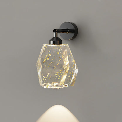 Full Gold Leaf Ink Painting Shade LED Wall Sconce Lamp