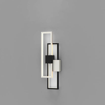 Minimalist Square Frame Iron Silicone LED Wall Sconce Lamp