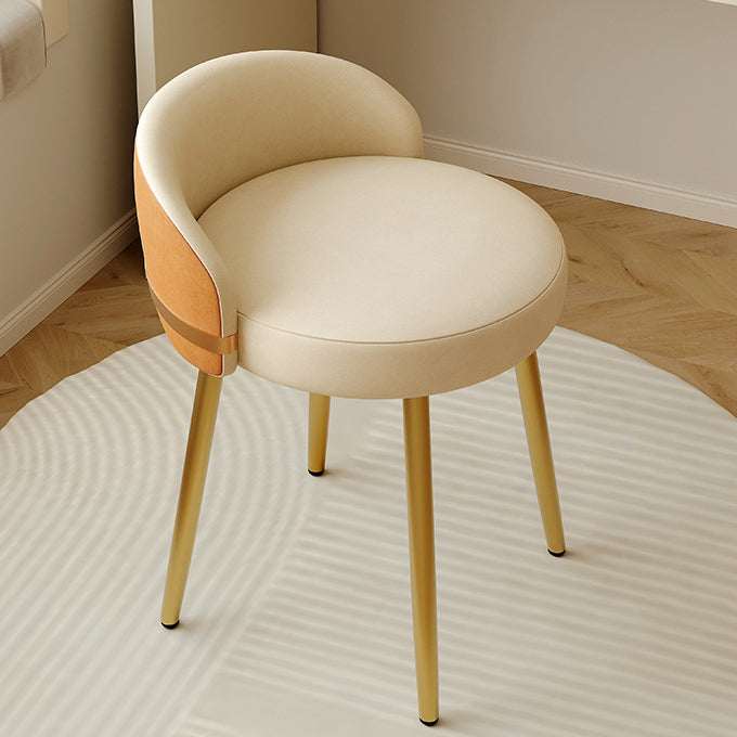 Contemporary Scandinavian Leather Vanity Stool