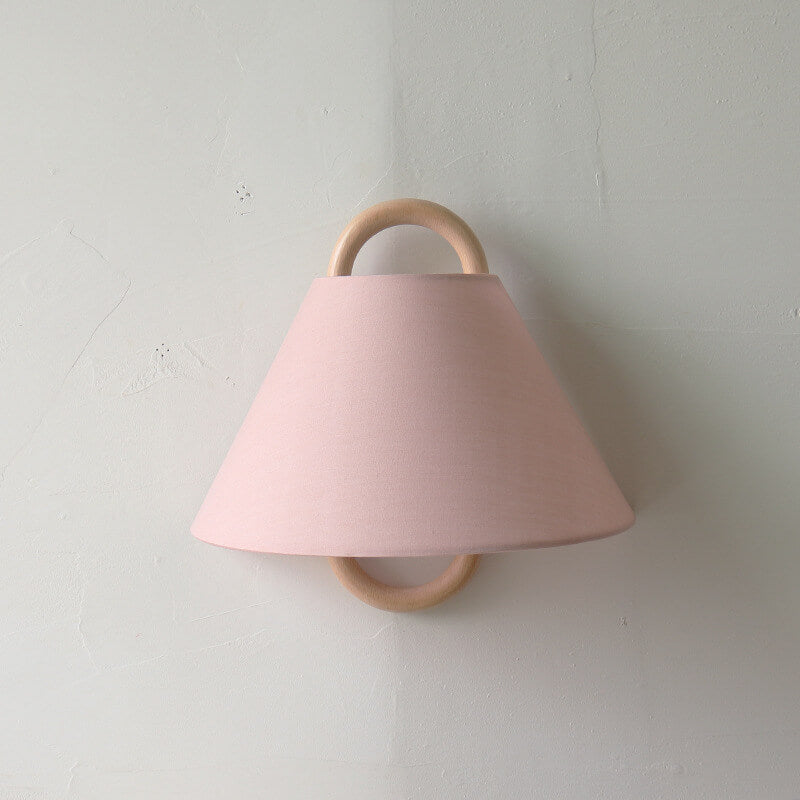 Modern Solid Wood Pleated Semicircle 1-Light Wall Sconce