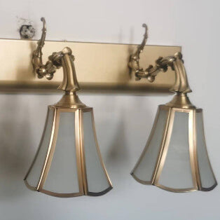 Brass 3-Light Bathroom Vanity Mirror Front Wall Sconce Lamp