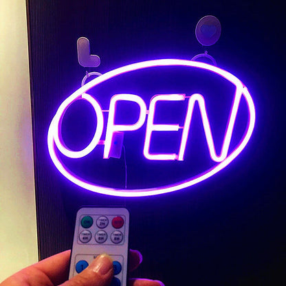 Deco PS OPEN LED Outdoor Hanging Neon Wall Sconce Lamp