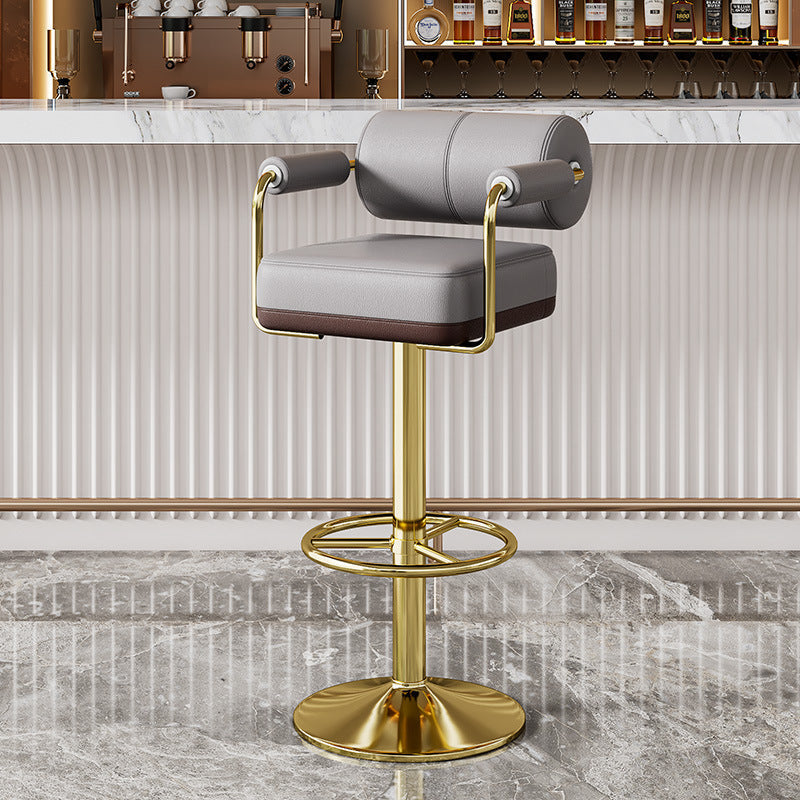 Contemporary Leather Bar Stool
