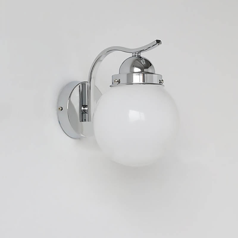 Modern Simplicity Glass Ball 1-Light Wall Sconce Lamp