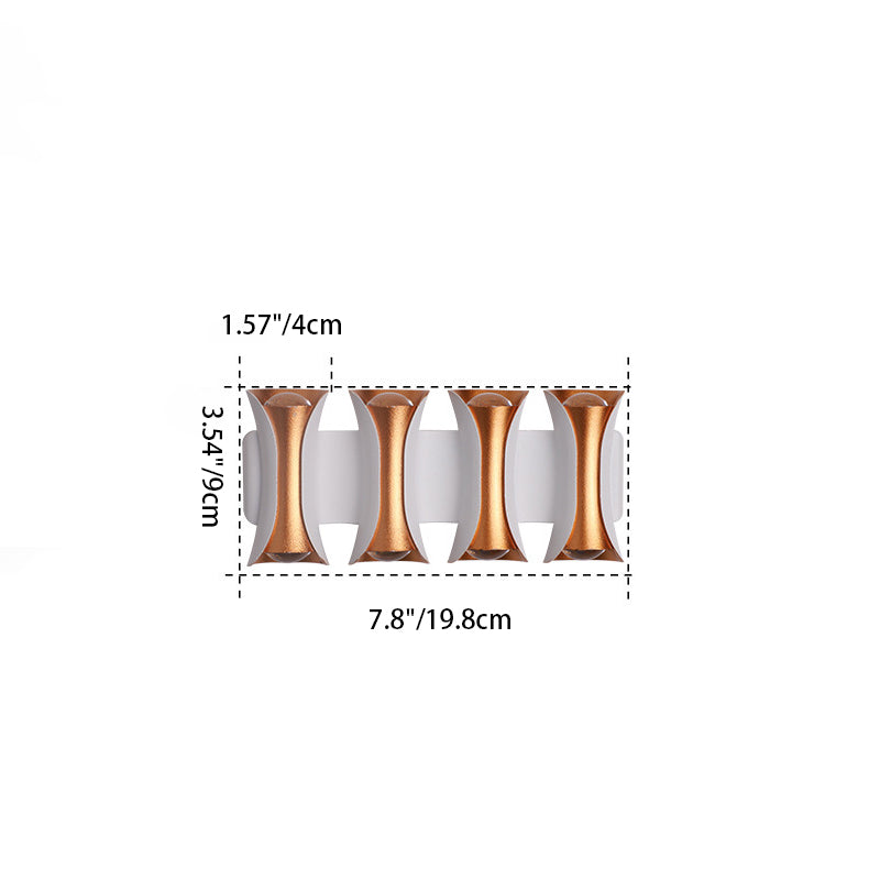 Waterproof Rectangle Aluminum Glass LED Wall Sconce Lamp