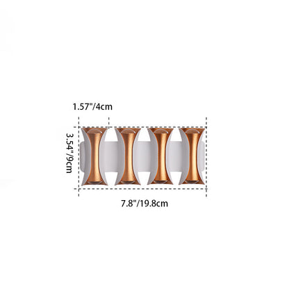 Waterproof Rectangle Aluminum Glass LED Wall Sconce Lamp
