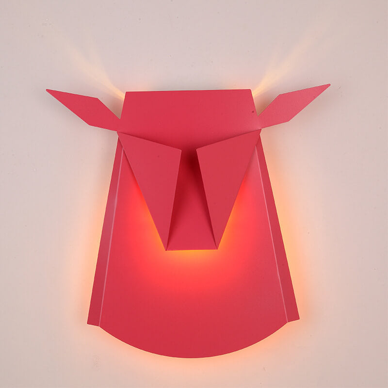 Creative Iron Bull Head Shape LED Wall Sconce Lamp