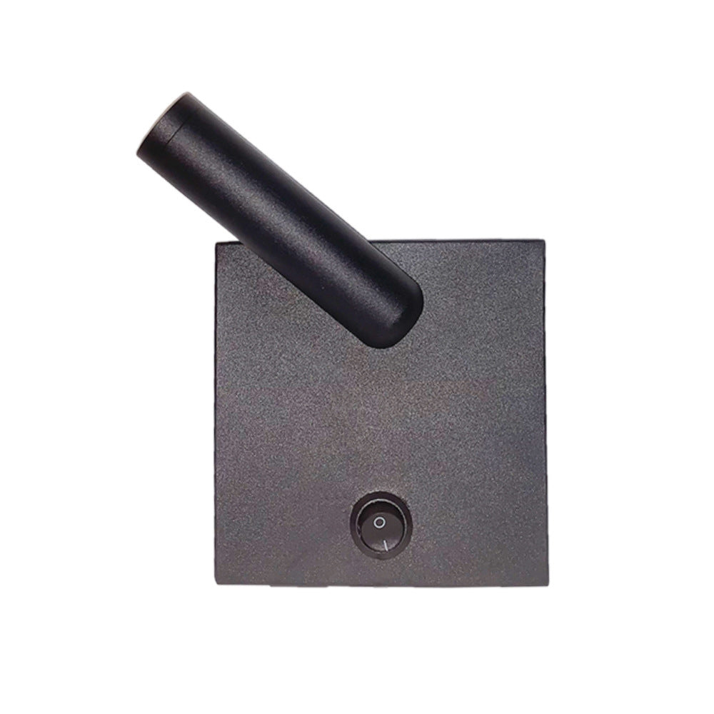 Simplicity Iron Aluminum Wood Square LED Wall Sconce Lamp