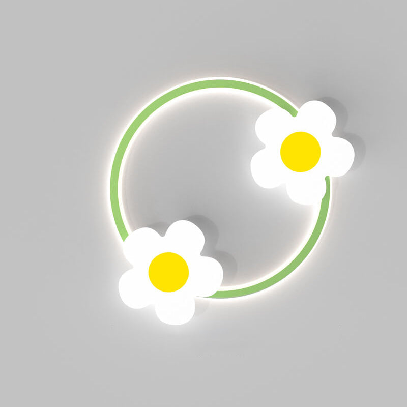 Minimalist Iron Sunflower Acrylic LED Wall Sconce Lamp