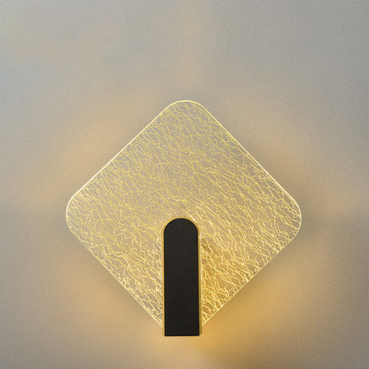 Simplicity Crackle Acrylic Round Shade LED Wall Sconce Lamp