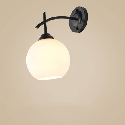 Retro Rustic Iron Glass 1-Light Wall Sconce Lamp