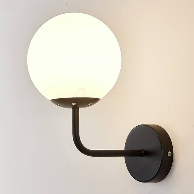 Luxury Round Ball Iron Glass 1-Light Wall Sconce Lamp