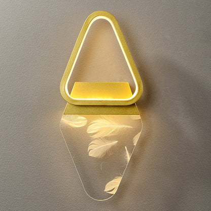 Light Feather Effect Acrylic Geometric LED Wall Sconce Lamp