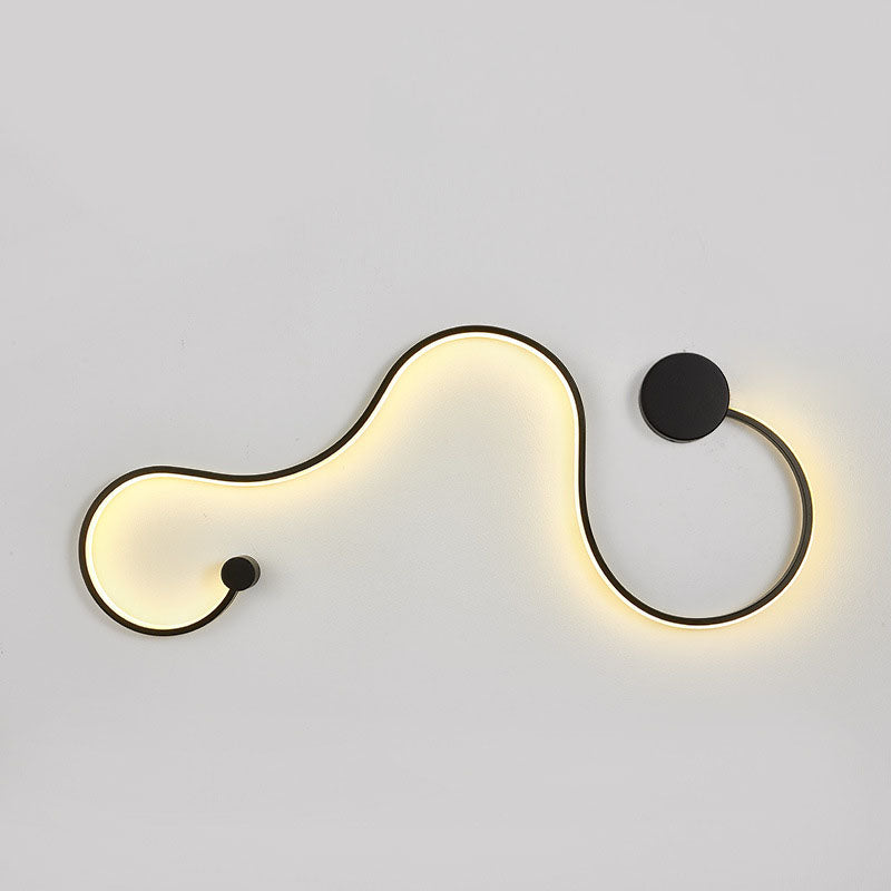 Nordic Aluminum Silicone Lines LED Wall Sconce Lamp
