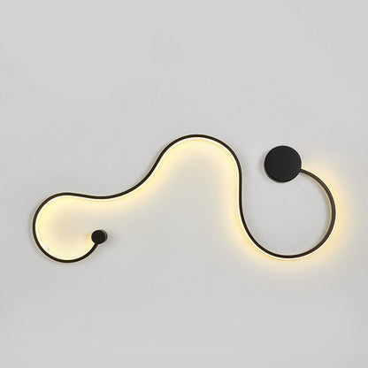 Nordic Aluminum Silicone Lines LED Wall Sconce Lamp