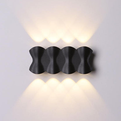 Simplicity Wave Aluminum LED Outdoor Wall Sconce Lamp