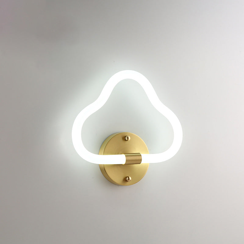 Brass Oval Figure Six Eight Letter LED Wall Sconce Lamp