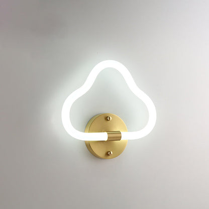 Brass Oval Figure Six Eight Letter LED Wall Sconce Lamp