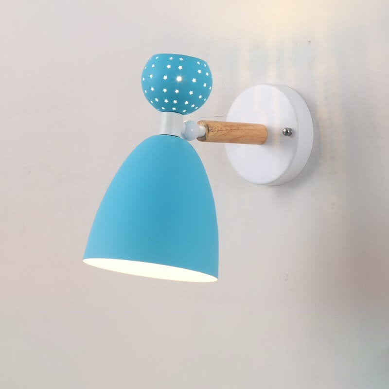 Macaron Solid Color Ironwood 1-Light Wall Sconce Lamp