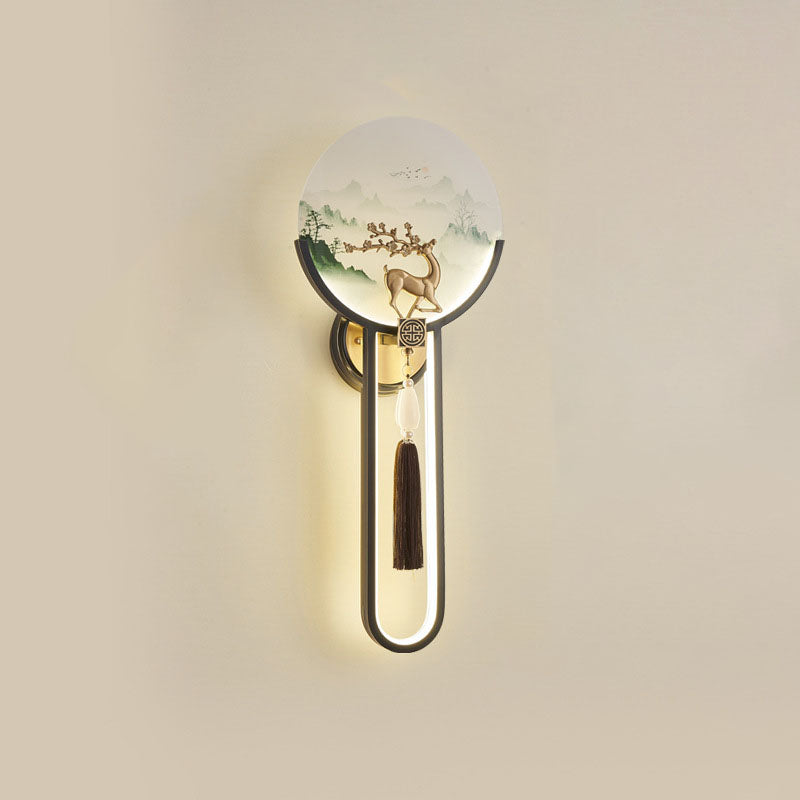 Transitional All Copper Glass Silicone LED Wall Sconce Lamp