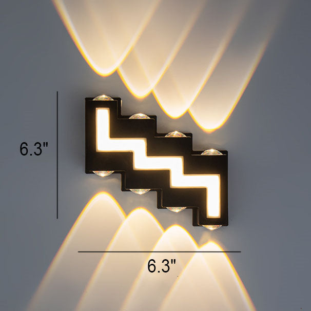 Square Luminous Outdoor Waterproof LED Wall Sconce Lamp
