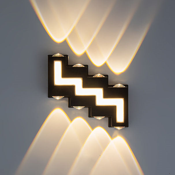 Square Luminous Outdoor Waterproof LED Wall Sconce Lamp