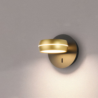 Round Rectangle Aluminum Iron PS LED Wall Sconce Lamp