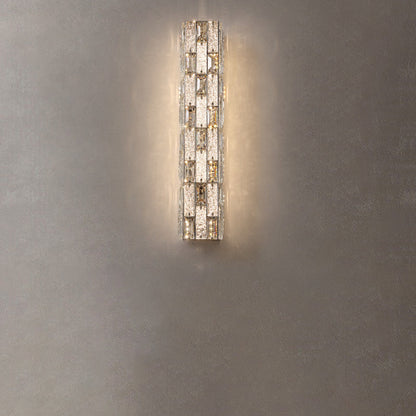 Rectangle Stainless Steel Crystal LED Wall Sconce Lamp