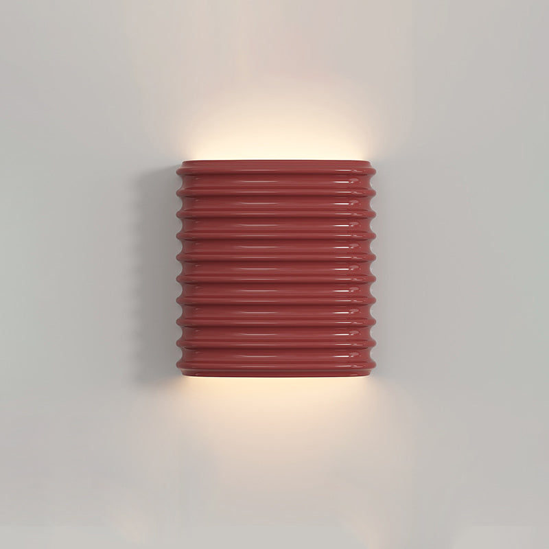 Half Cylinder Hardware Resin 1-Light Wall Sconce Lamp