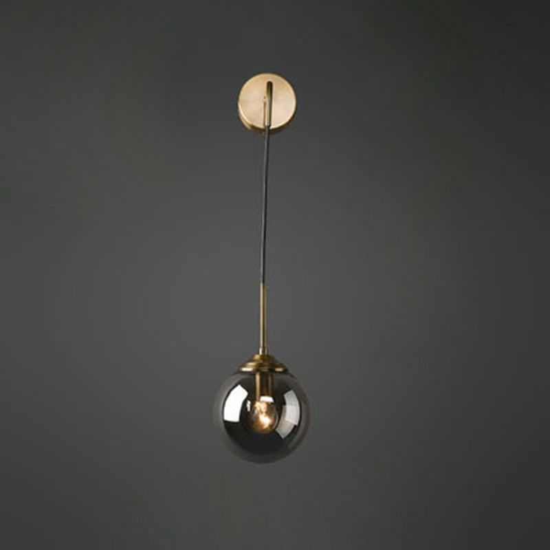 Creative Round Iron Glass 1-Light Wall Sconce Lamp