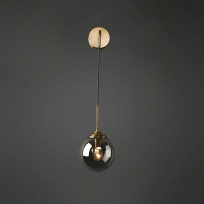 Creative Round Iron Glass 1-Light Wall Sconce Lamp