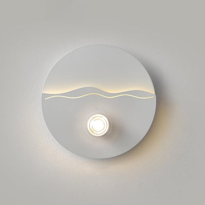Cream Round Love Wave Iron Acrylic LED Wall Sconce Lamp