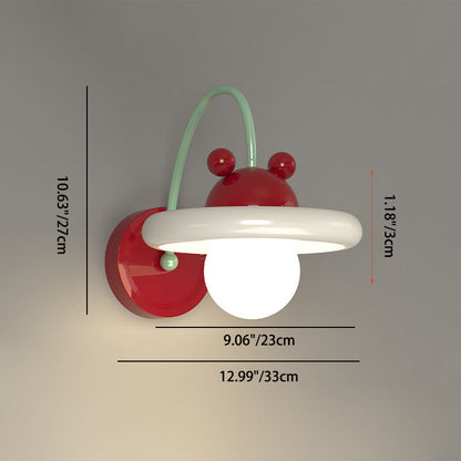 Cone Double Layer Disc Iron Glass 1-Light Wall Sconce Lamp