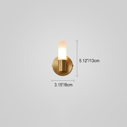Copper Acrylic Cylinder Ball 1/2/4 Light Wall Sconce Lamp