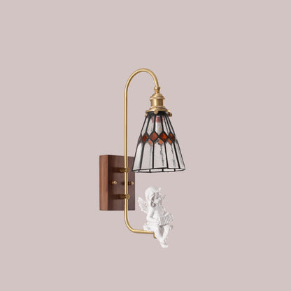 Traditional Resin Bird Angel 1-Light Wall Sconce Lamp
