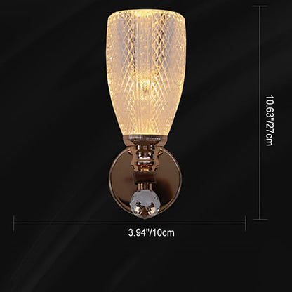 Cylindrical Hardware Acrylic 1-Light Wall Sconce Lamp