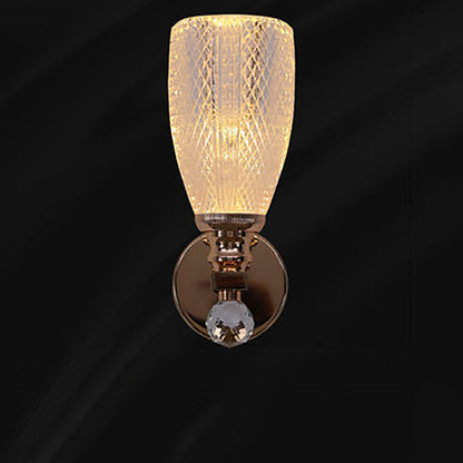Cylindrical Hardware Acrylic 1-Light Wall Sconce Lamp