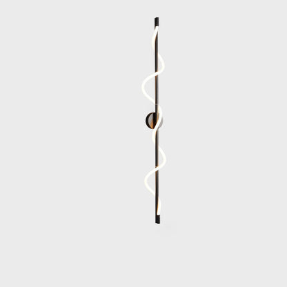 Cylinder Wave Stripe Copper Acrylic LED Wall Sconce Lamp