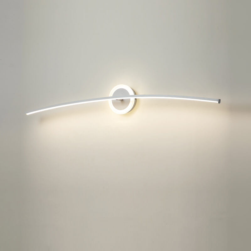 Curved Line LED Mirror Front Light Wall Sconce Lamp