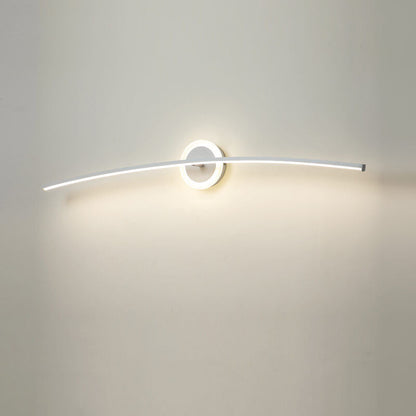 Curved Line LED Mirror Front Light Wall Sconce Lamp