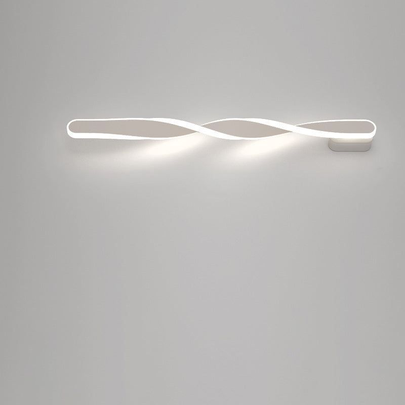 Spiral Long Aluminum Silicone LED Wall Sconce Lamp