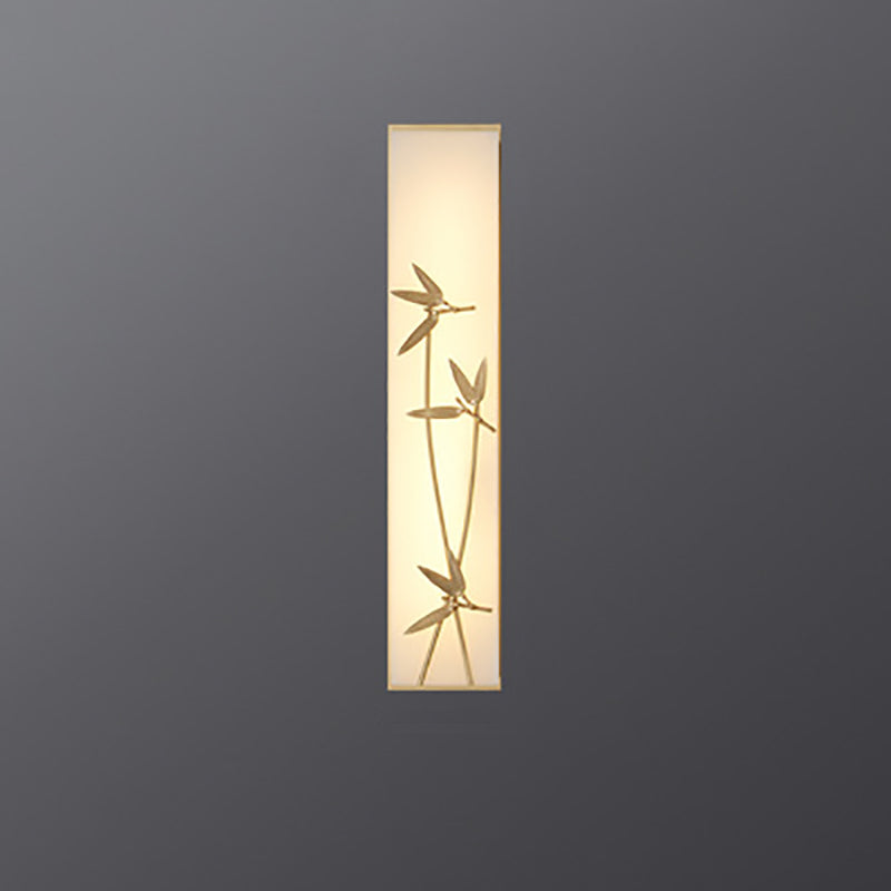 Chinese Lotus Flower Ginkgo Biloba LED Wall Sconce Lamp