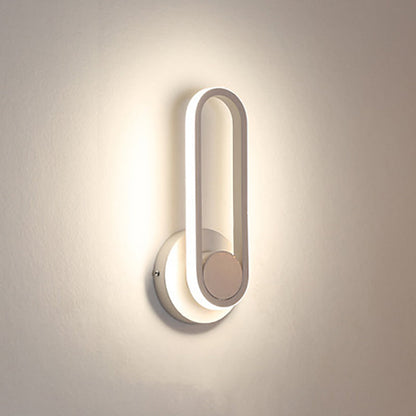 Simplicity Iron Oval Ring Rotatable LED Wall Sconce Lamp