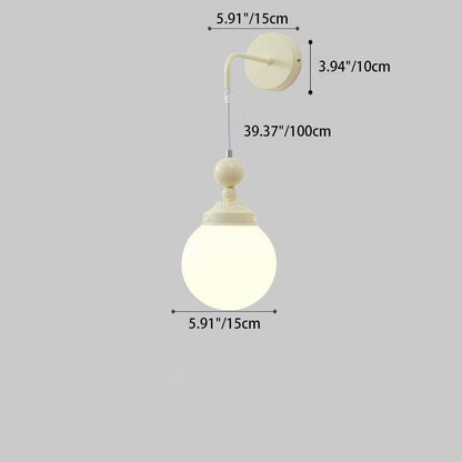 Scandinavian Gourd Iron Glass 1-Light Wall Sconce Lamp