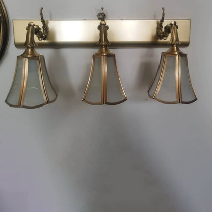 Brass 3-Light Bathroom Vanity Mirror Front Wall Sconce Lamp