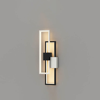 Minimalist Square Frame Iron Silicone LED Wall Sconce Lamp