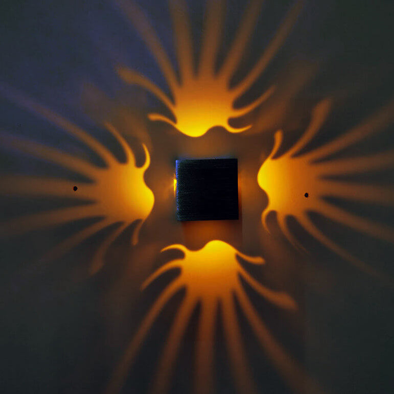 Square Phoenix Tail LED Decorative Wall Sconce Lamp