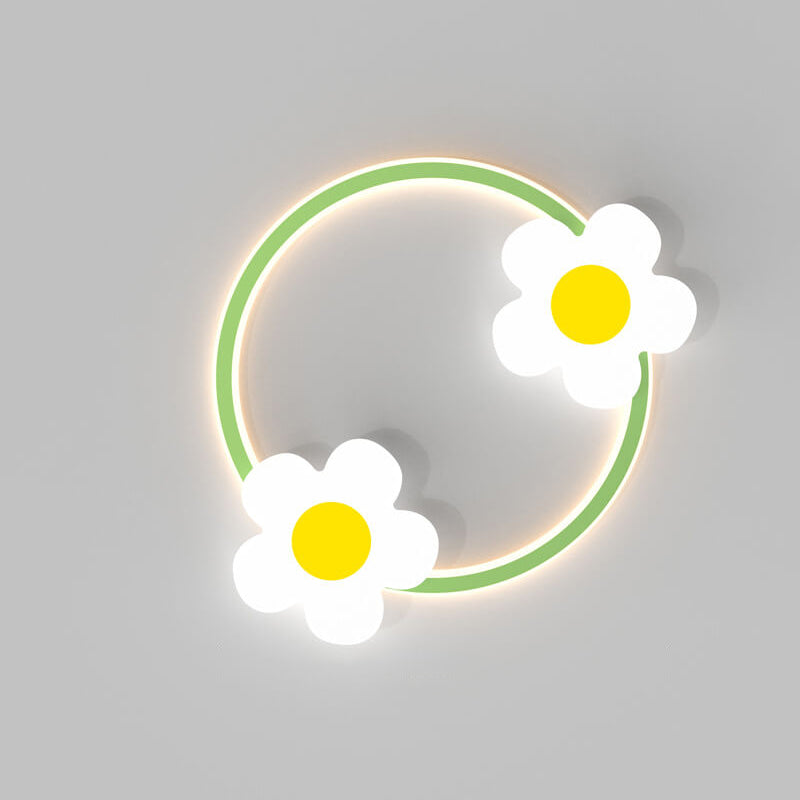 Minimalist Iron Sunflower Acrylic LED Wall Sconce Lamp