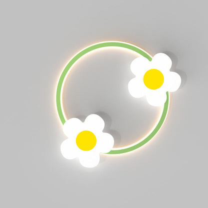 Minimalist Iron Sunflower Acrylic LED Wall Sconce Lamp