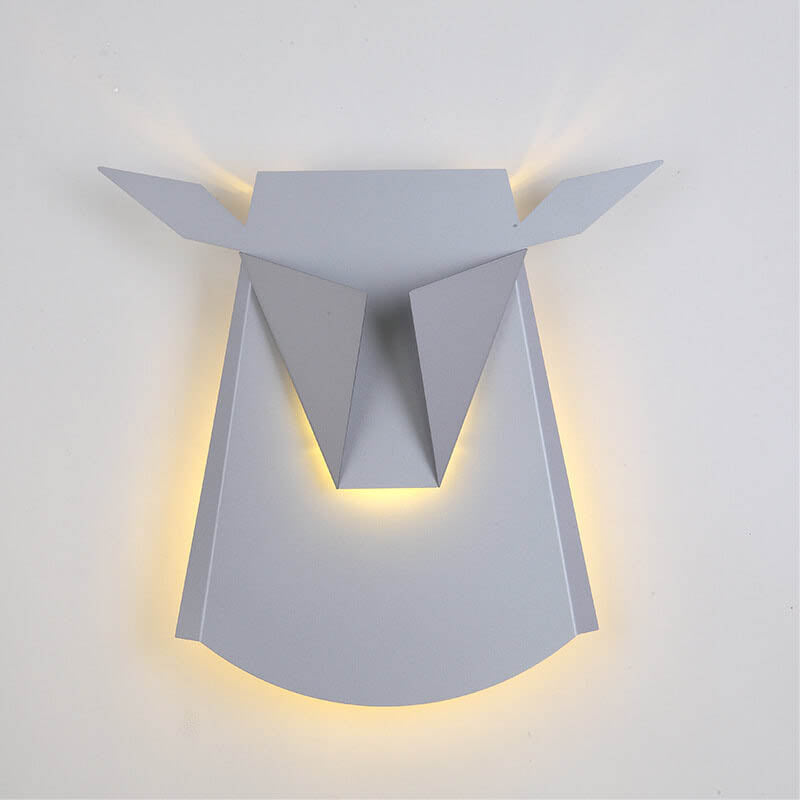 Creative Iron Bull Head Shape LED Wall Sconce Lamp
